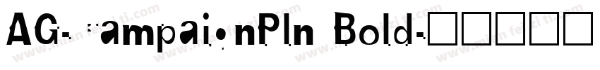 AG-CampaignPln Bold字体转换
